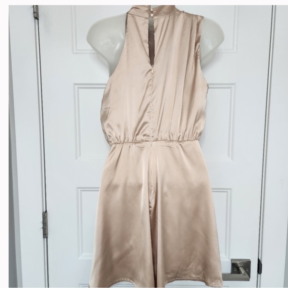 Commense Ruched Satin Jumpsuit - Picture 5 of 12